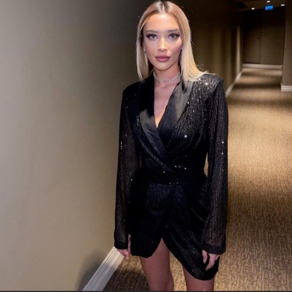 Zara Sequin Blazer Dress - Picture 3 of 16